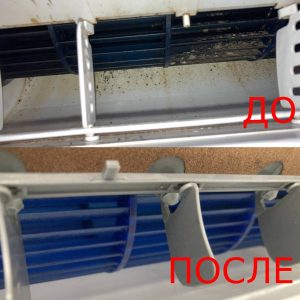 Εσωτερική μονάδα πριν και μετά τον βαθύ καθαρισμό